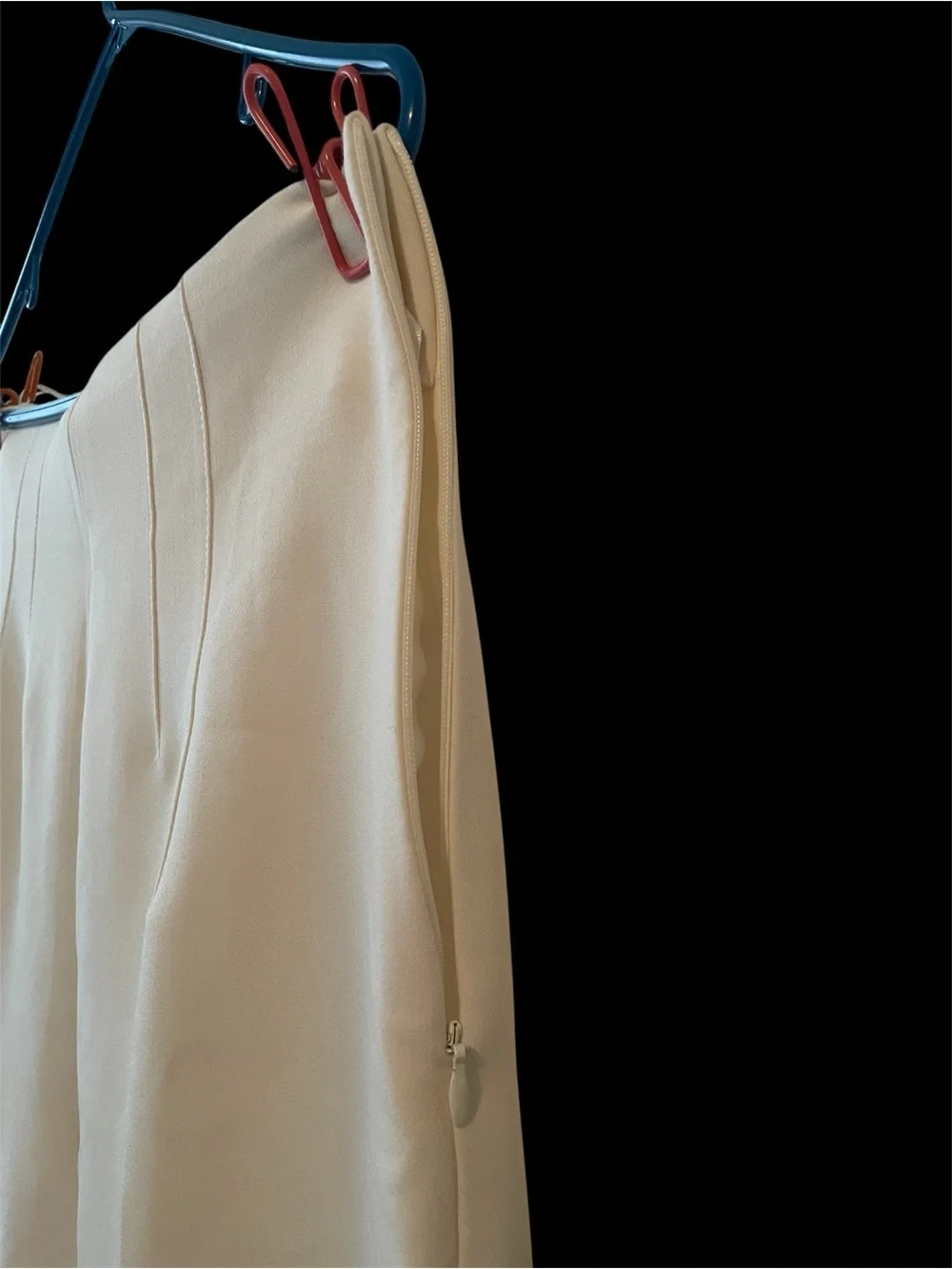 ZARA Cream Wide-Leg High-Rise Pants - Picture 4 of 8
